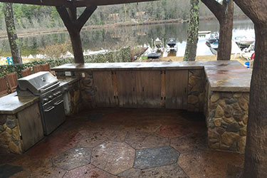 outdoor u shaped kitchen for Madison Wisconsin